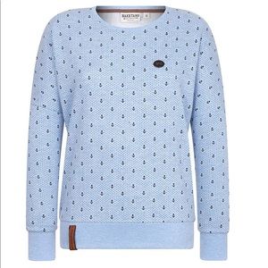 Women’s Naketano blue anchor sweatshirt sz medium